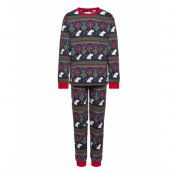 Ornament Pyjamas Mblå 86/92 *Villkorat Erbjudande Pyjamas Set Multi/mönstrad Martinex