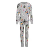 Pajama Aop Bamse Pyjamas Set Grå Lindex