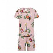 Pajama Aop Birds Cockatoo Pyjamas Set Multi/mönstrad Lindex