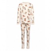 Pajama Aop Dogs Pyjamas Set Multi/mönstrad Lindex