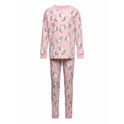 Lindex Pajama Aop Unicorn Animal Ao Rosa
