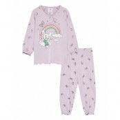 Pajama Bamse Rainbow Butterfly Pyjamas Set Lila Lindex