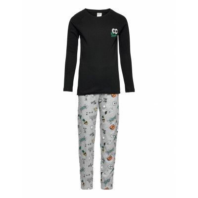 Pajama Bb Scrible Skate Pyjamas Set Svart Lindex