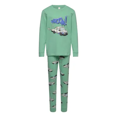 Pajama Cars Dinos Pyjamas Set Green Lindex