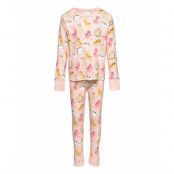 Pajama Cats Aop Pyjamas Set Multi/mönstrad Lindex