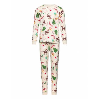 Lindex Pajama Christmas Aop Beige