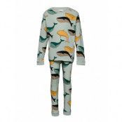 Pajama Cop Whale Aop Pyjamas Set Multi/mönstrad Lindex