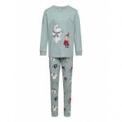 Pajama Moomin *Villkorat Erbjudande Pyjamas Set Blå Lindex