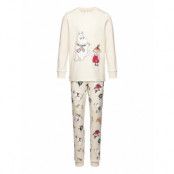 Pajama Moomin *Villkorat Erbjudande Pyjamas Set Creme Lindex