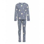 Pajama Nightsky Aop Pyjamas Set Blå Lindex