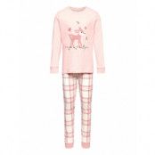 Pajama Placment Check *Villkorat Erbjudande Pyjamas Set Rosa Lindex