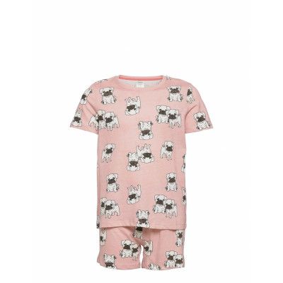 Pajama Puppy Pugs Puppy Dog Pyjamas Set Rosa Lindex