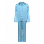 Pajama Satin Pyjamas Set Blue Lindex