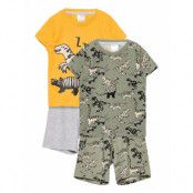 Pajama Sb 2p Aop Dino Pyjamas Set Grön Lindex