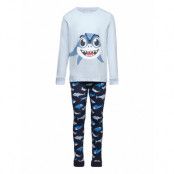 Pajama Sb 3D Shark Pyjamas Set Blå Lindex