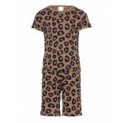 Pajama Sb Aop Leo Co P Pyjamas Set Brun Lindex