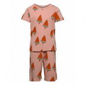 Pajama Sb Aop Melons Co P Pyjamas Set Rosa Lindex