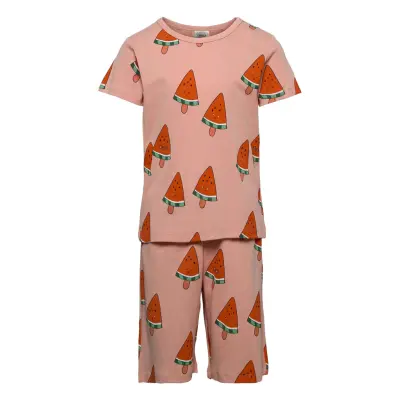 Pajama Sb Aop Melons Co P Pyjamas Set Rosa Lindex
