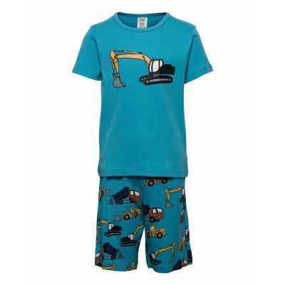 Pajama Sb Aop Vehicles Pyjamas Set Blå Lindex