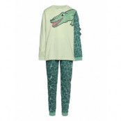 Pajama Sb Crocodile With Spike Pyjamas Set Grön Lindex