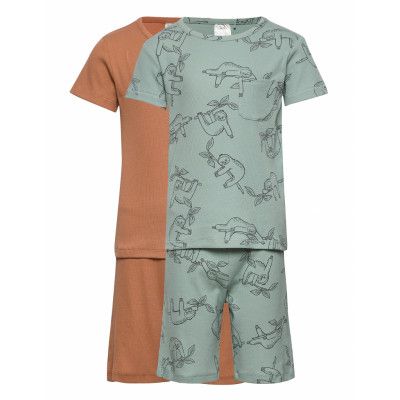 Pajama Sb Sloth Aqua 2p Pyjamas Set Multi/mönstrad Lindex