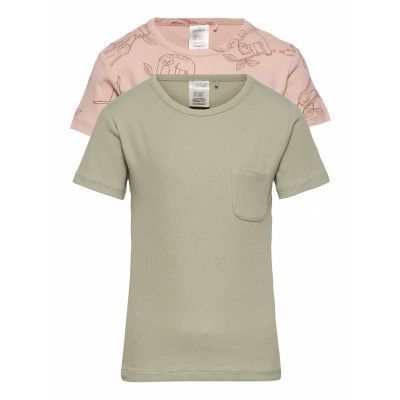 Pajama Sb Sloth Pink 2P Pyjamas Set Grön Lindex