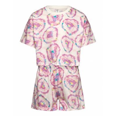 Lindex Pajama Set Tee And Shorts Rosa