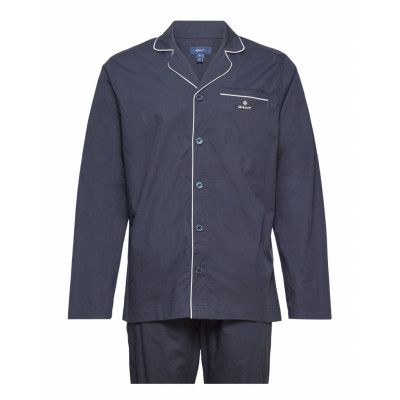 Pajama Set With Shirt Gift Box Pyjamas Marinblå GANT