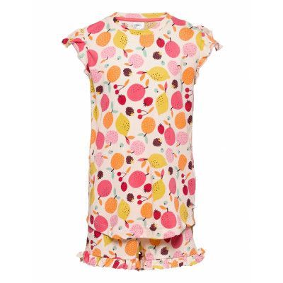Pajama Sg Aop Friuts Pyjamas Set Beige Lindex