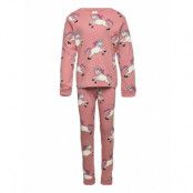 Pajama Sg Aop Unicorn Horse Pyjamas Set Rosa Lindex