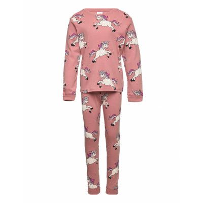 Pajama Sg Aop Unicorn Horse Pyjamas Set Rosa Lindex