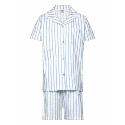 Lindex Pajama Shirt And Shorts Blå