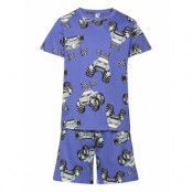 Pajama Short Monster Truck *Villkorat Erbjudande Pyjamas Set Blå Lindex