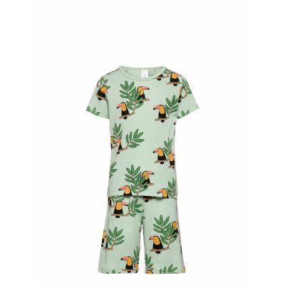 Pajama Sk Aop Toucan Co P Pyjamas Set Grön Lindex