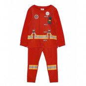 Pajama Sk Fireman Pyjamas Set Röd Lindex
