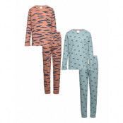 Pajama Tiger 2 Pack Pyjamas Set Multi/mönstrad Lindex
