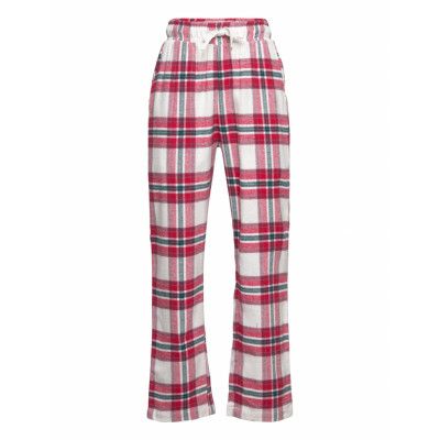 Lindex Pajama Trousers Checked Flanne Röd