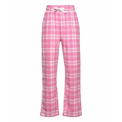 Pajama Trousers Checked Flanne Night & Underwear Pyjamas Pyjama Pants Pink Lindex
