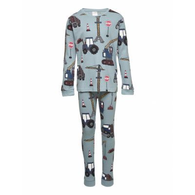 Pajama Working Trucks Aop Pyjamas Set Multi/mönstrad Lindex