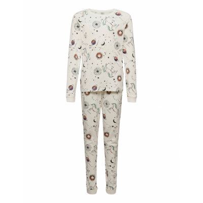 Pajamas Galaxy Moon Planet Uni Pyjamas Set Vit Lindex