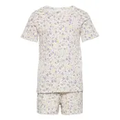 Pajamas Sg Aop Flowersshorts S Pyjamas Set Multi/mönstrad Lindex