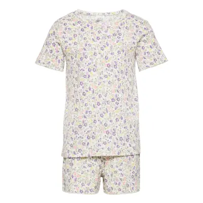 Pajamas Sg Aop Flowersshorts S Pyjamas Set Multi/mönstrad Lindex