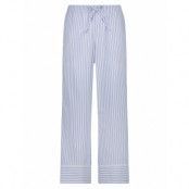 Pant Cotton Stripe Pyjamasbyxor Mjukisbyxor Blue Hunkemöller