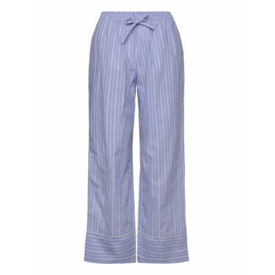 Pant Cotton Stripy Pyjamasbyxor Mjukisbyxor Blå Hunkemöller