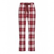 Pant Flannel Straight Check *Villkorat Erbjudande Pyjamasbyxor Mjukisbyxor Röd Hunkemöller