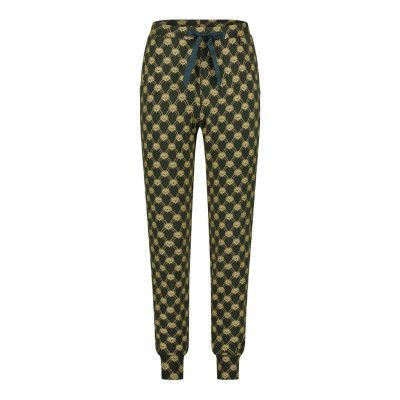 Pant Jersey Golden Flower Pyjamasbyxor Mjukisbyxor Green Hunkemöller