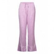 Pant Satin Jacquard *Villkorat Erbjudande Pyjamasbyxor Mjukisbyxor Rosa Hunkemöller