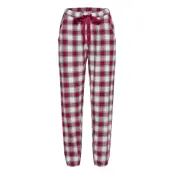 Pant Twill Check Cuff Pyjamasbyxor Mjukisbyxor Röd Hunkemöller