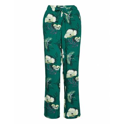 Pant Woven Lotus Bird Pyjamasbyxor Mjukisbyxor Grön Hunkemöller