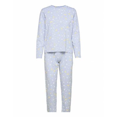 Pcalba Night Set Kac Pyjamas Blå Pieces